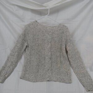 Eileen Fisher Cable Knit Sweater – Moon Gray | Size XXS ethical production